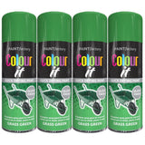 4X Paint Factory Grass Green Gloss Spray Paint 400ml. Spray Paint