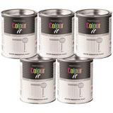 5X Paint Factory White Gloss Radiator Tin Paint 300ml Tin Paint