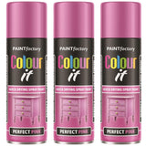 3X Paint Factory Pink Gloss Spray Paint 250ml