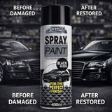 2X Gloss Black Car Spray Paint 400ml