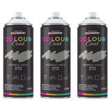 3X Pebble Grey RAL 7030 Satin Spray Paint 400ml