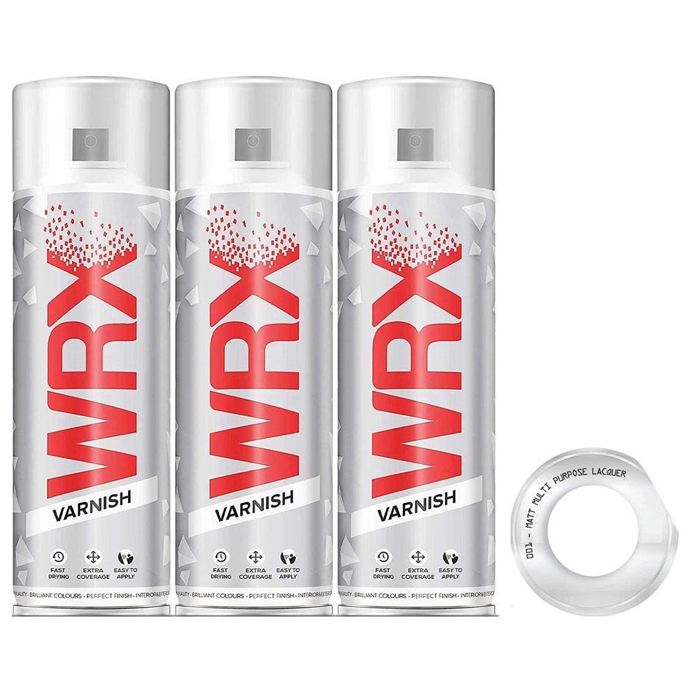3X WRX Matt Varnish Spray Paint 400ml Spray Paint
