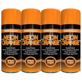 4X Paint Factory Neon Orange Spray Paint 400ml Spray Paint