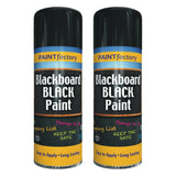 2X Paint Factory Black Blackboard Spray Paint 200ml Spray Paint