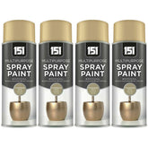 4X 151 Champagne Gold Metallic Gloss Spray Paint 400ml Spray Paint