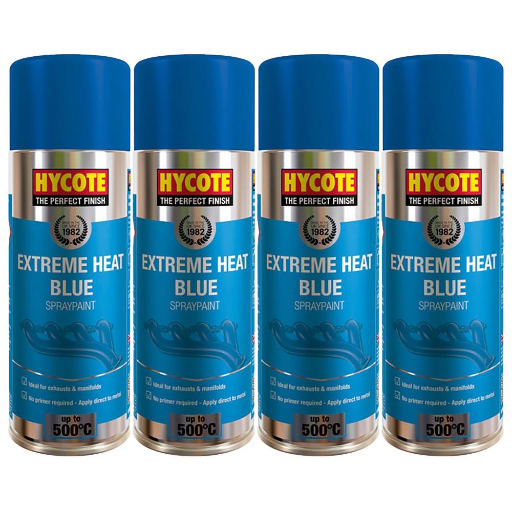 4X Hycote Extreme Heat Blue Spray Paint 400ml Spray Paint