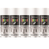5X Paint Factory Brilliant White Gloss Spray Paint 400ml
