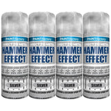 4X Paint Factory Silver Hammer Effect Paint 400ml Spray Paint