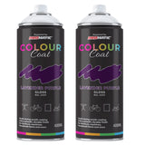 2X Lavender Purple RAL 4007 Gloss Spray Paint 400ml