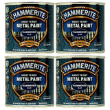 4X Hammerite Hammered Blue Paint 250ml Tin Paint