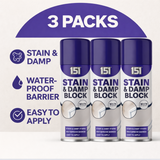 3X 151 Stain & Damp Block White Satin Finish 400ml