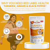 Turmeric with Black Pepper & Ginger 300 Tablets - 2620mg Turmeric