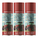 3X - Tractor Spray Paint Massey Ferguson Red 400ml Spray Paint