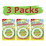 3X Duzzit Fresh Lemon Scented Oval Fridge Freshener