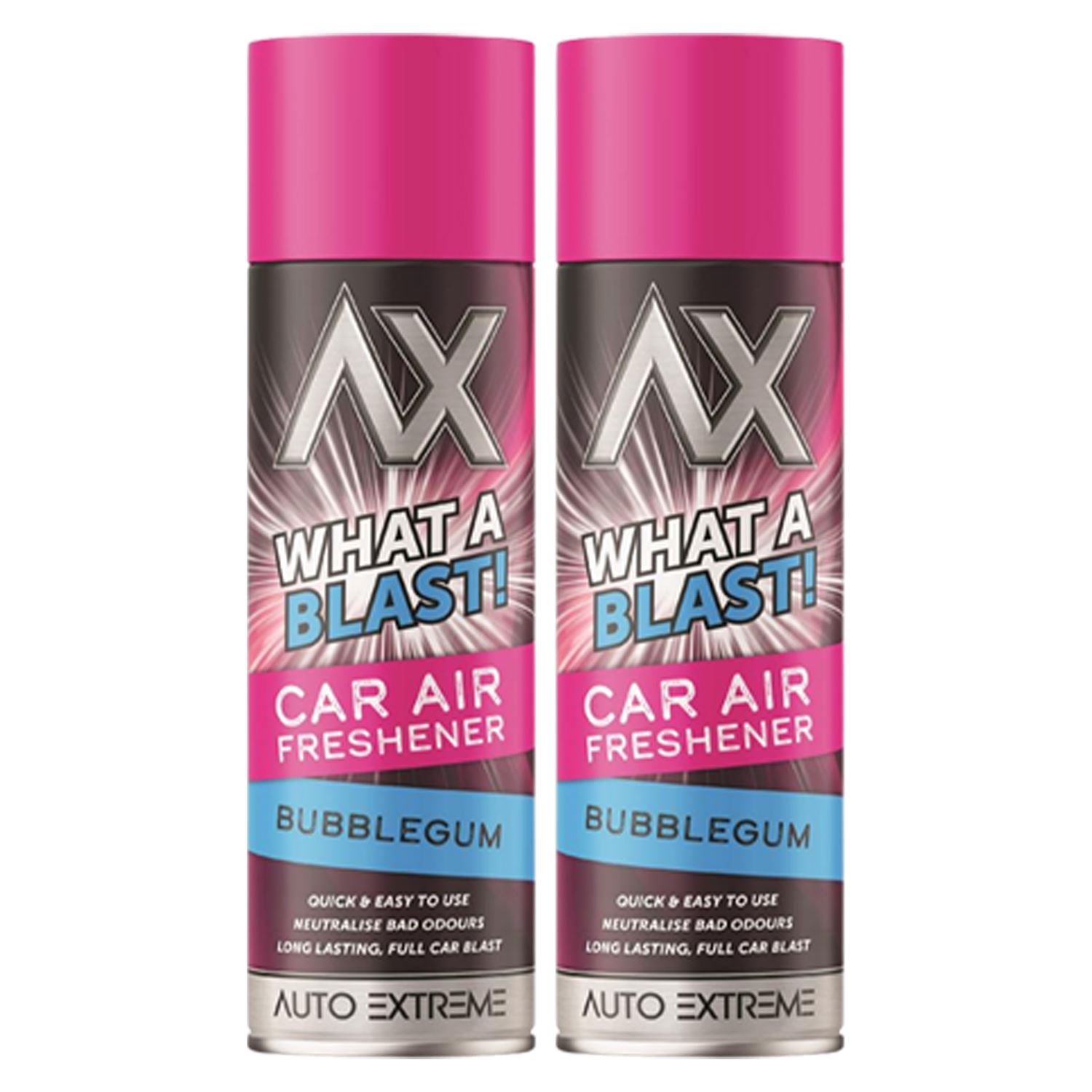 2X - What A Blast! Bubblegum Car Air Freshener Spray 500ml Car Air Freshener