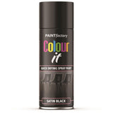 Paint Factory Black Satin Spray Paint 400ml