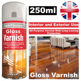 24X - Paint Factory Clear Gloss Varnish Spray 250ml
