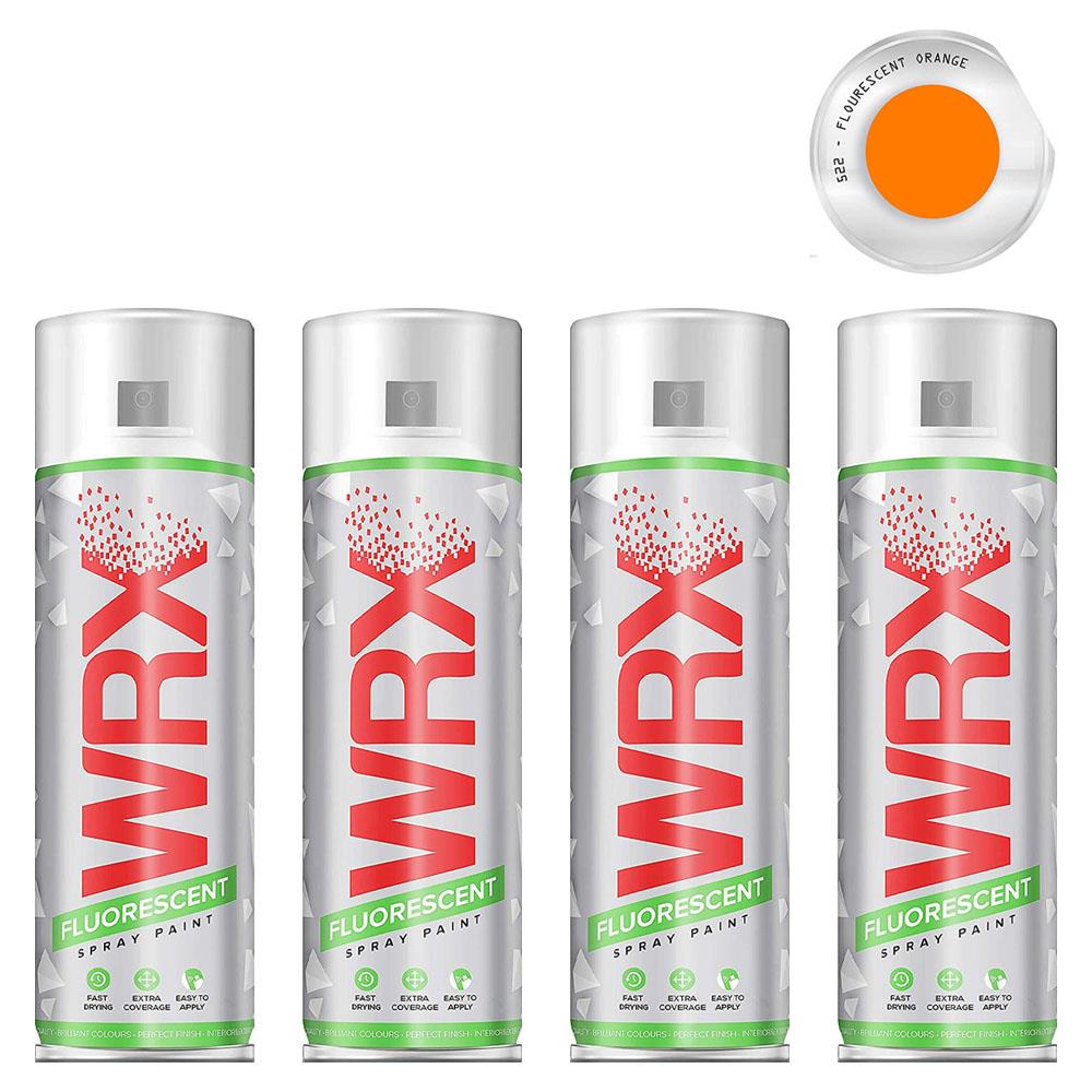 4X WRX Fluorescent Orange Spray Paint 400ml Spray Paint