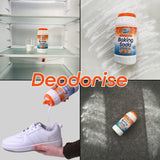 Duzzit baking soda cleaning powder in a fridge with cleaning use for deodorising surfaces and shoes