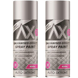 2X Paint Factory Galvanised Effect Spray Paint 400ml