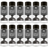 12X 151 Black Satin Spray Paint 400ml