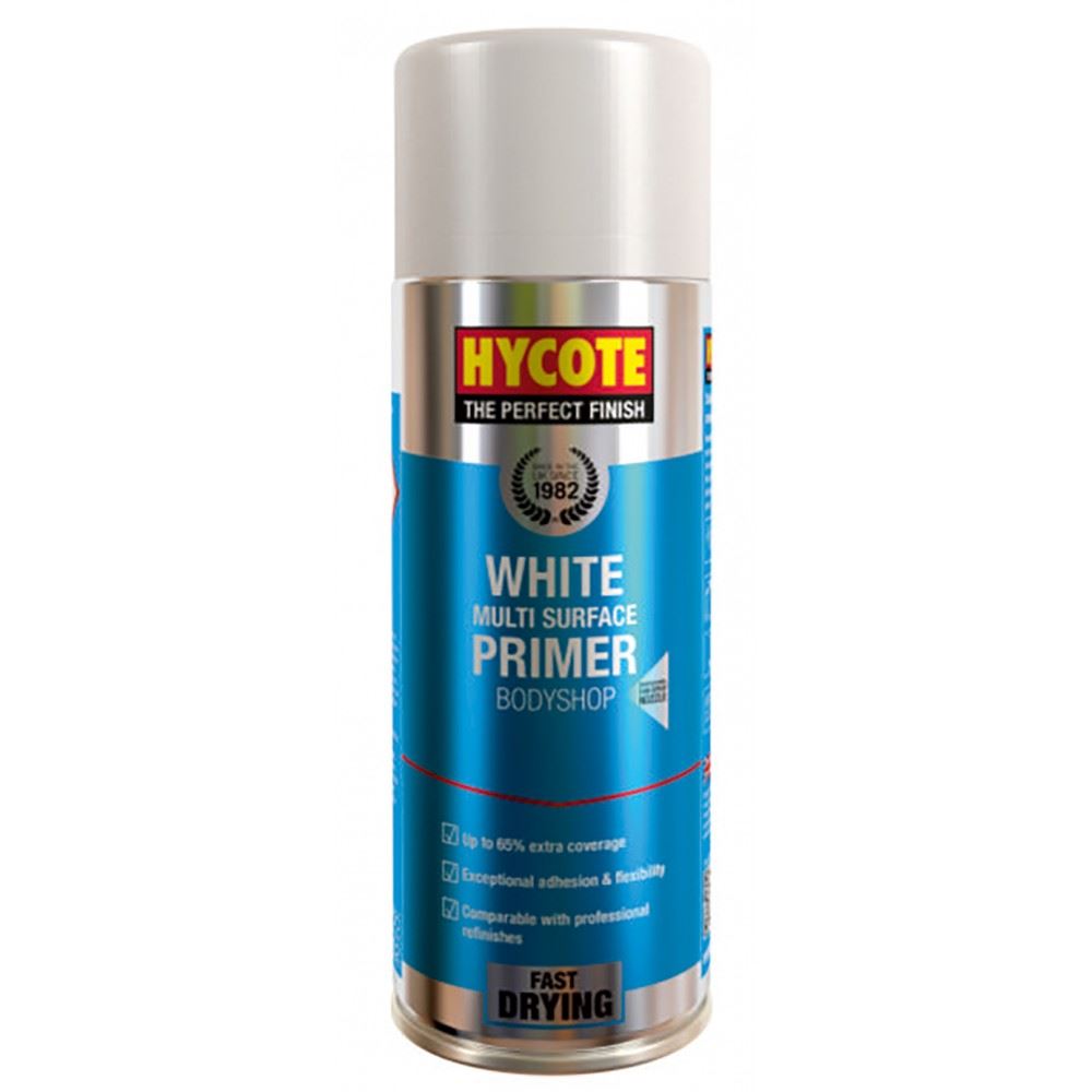 Hycote Bodyshop High Build White Spray Paint 400ml Spray Paint