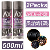 2X - Hi-Gloss Tyre Shine Spray 500ml Spray Paint