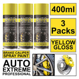 3X - Break Caliper Yellow Gloss Spray Paint 400ml Spray Paint