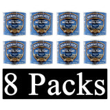 8X Hammerite Smooth Blue Paint 250ml Tin Paint