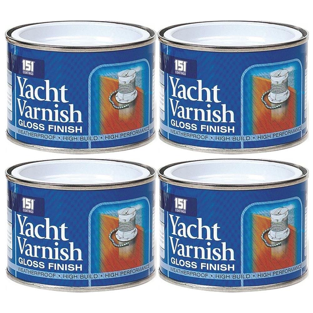 4X Yacht Varnish Gloss 180ml Tin Paint