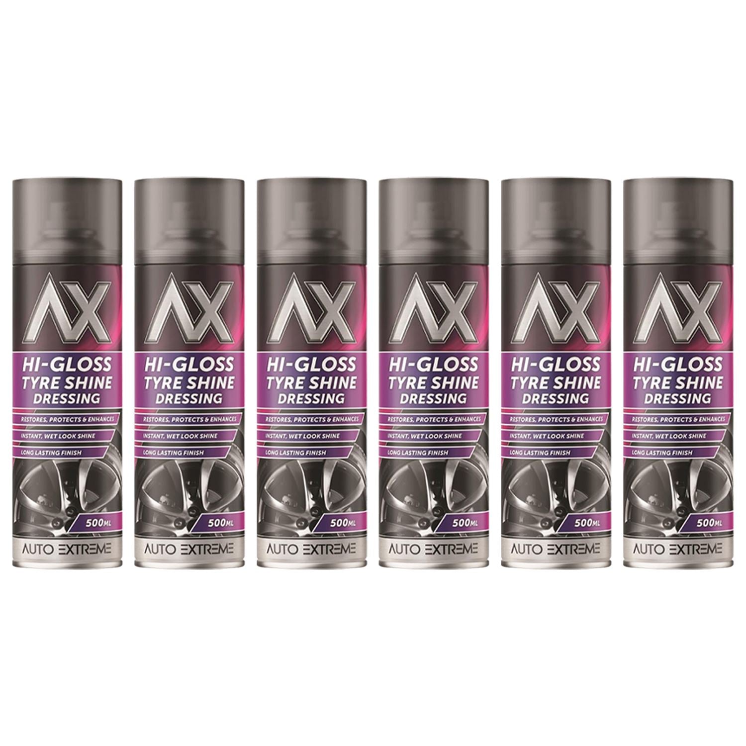 6X - Hi-Gloss Tyre Shine Spray 500ml Spray Paint