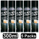 5X Black Plastic Bumper Restorer 300ml Spray Paint