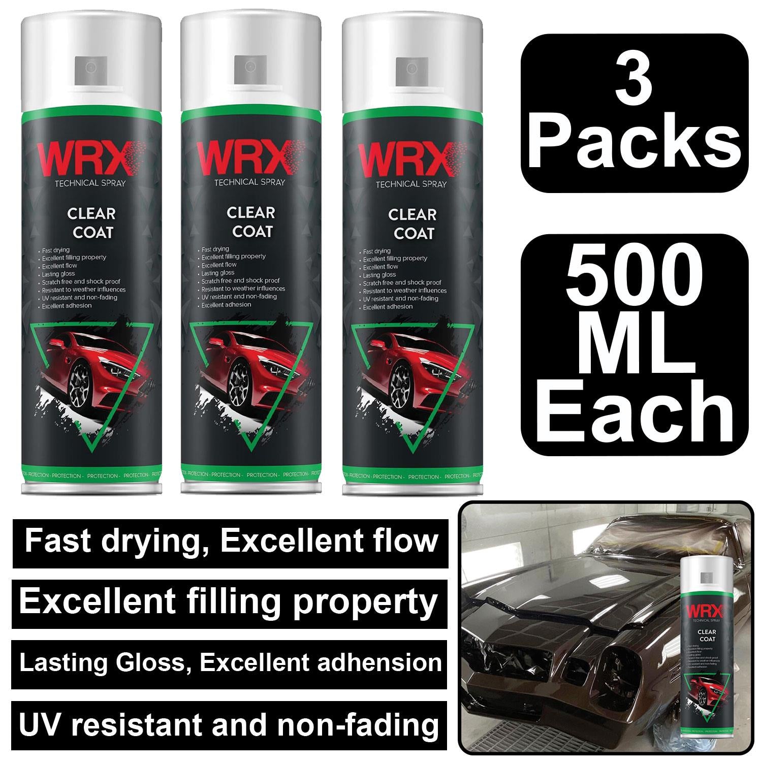 3X WRX Clear Coat Protection Spray 500ml Technical Spray
