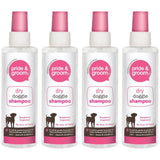 4X Pride & Groom Raspberry Dry Dog Shampoo 200ml Pet supplies