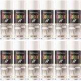 12X Paint Factory White Matt Spray Paint 400ml