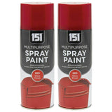 2X 151 Red Gloss Spray Paint 400ml Spray Paint