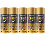 5X Paint Factory Gold Metallic Spray Paint 400ml