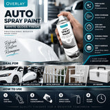 5X Overlay Gloss White Auto Professional Spray Paint 250ml