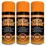 3X Paint Factory Fluorescent Neon Orange Spray Paint 200ml Spray Paint