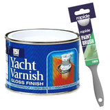 Yacht Varnish Gloss 180ml With 1" Paint Brush Tin Paint
