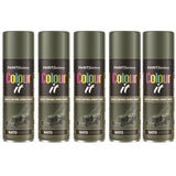 5X Paint Factory Nato Green Matt Spray Paint 250ml