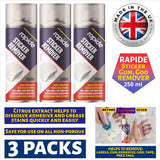 3X Rapide Sticker Remover Spray 250ml Spray Paint