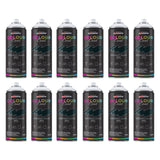 12X Midnight Black RAL 9005 Matt Spray Paint 400ml