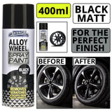 Alloy Wheel Black Matt Spray 400ml Spray Paint