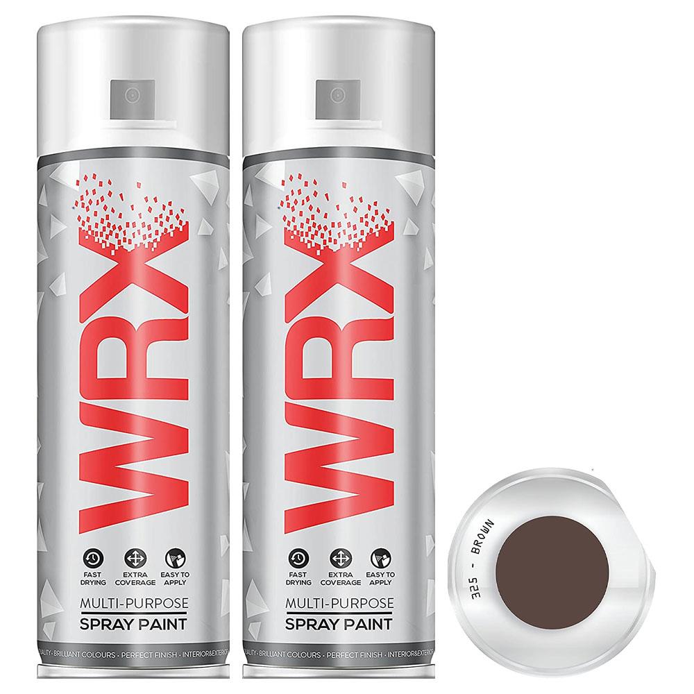 2X WRX Flat Brown Acrylic Spray Paint 400ml Spray Paint