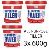 3X All Purpose Filler White Tub 600G Filler