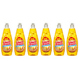 Six bottles of Elbow Grease washing up liquid in a bright yellow packaging for effective dish cleaning