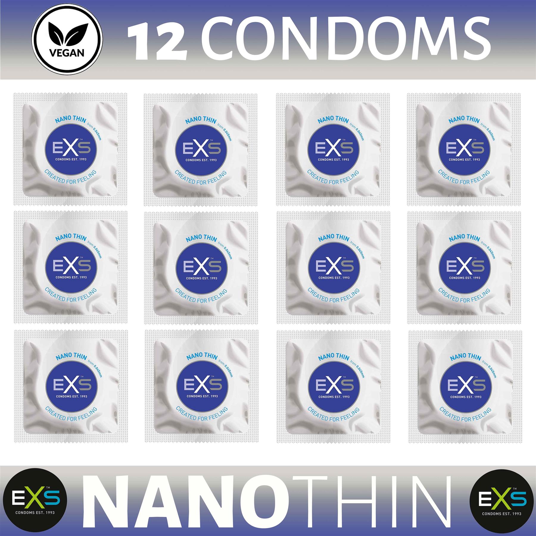 12X EXS Nano Thin Condoms Male Condom
