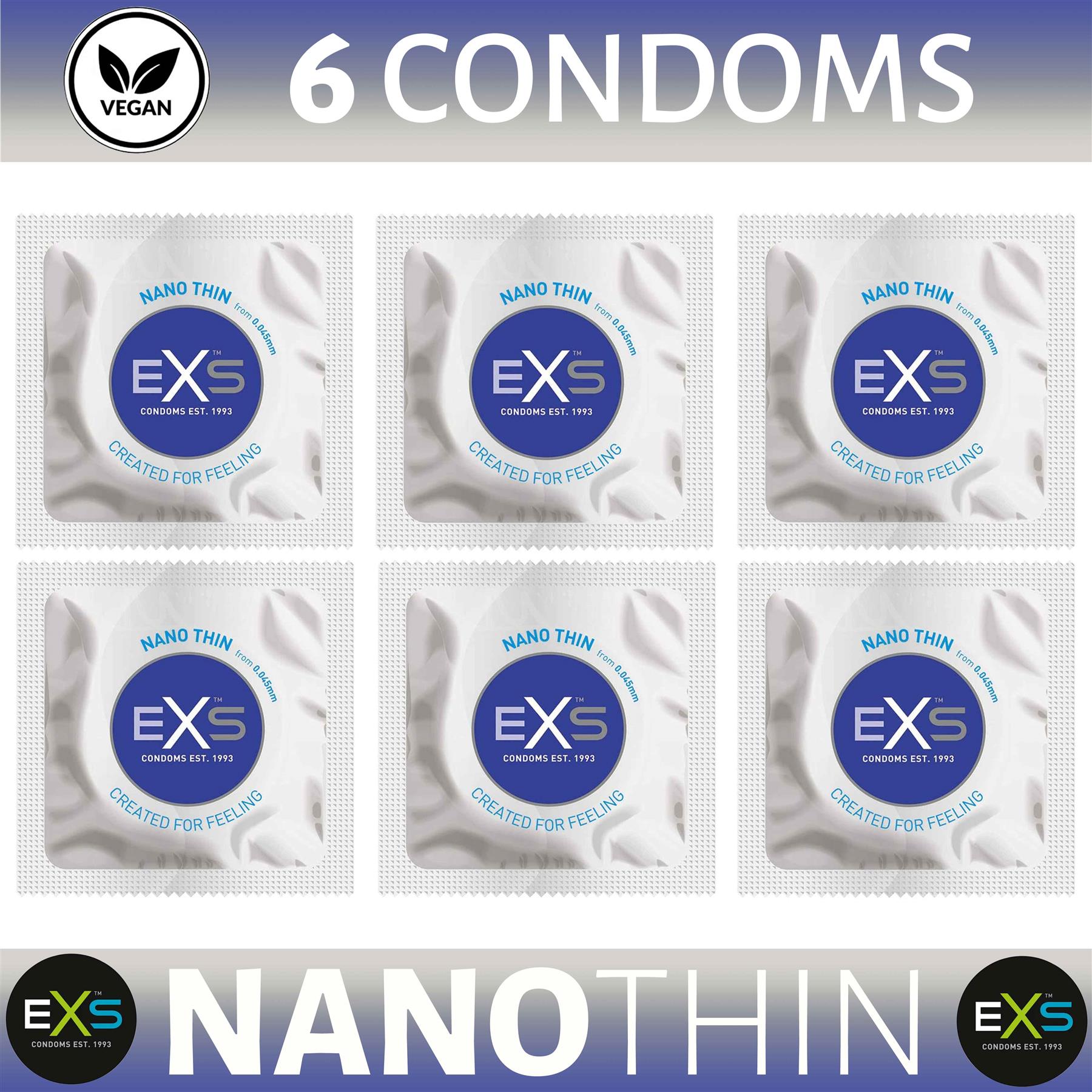 6X EXS Nano Thin Condoms Male Condom