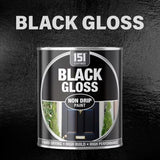 6X Black Gloss Non-Drip Paint 300ml
